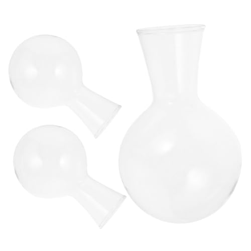 JUMPLAWN 3stücke Durchsichtige Glasvasen Hängepflanzentöpfe Aus Hydrokultur-blumentöpfe Transparente Zimmerpflanzentöpfe Minimalistische Deko Für Wohnzimmer Badezimmer Schlafzimmer von JUMPLAWN