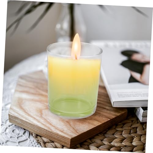 JUMPLAWN 4 Stück Teiliges Glas Kerzengläser mit Holzdeckeln Aromatherapie Duftkerzen Behälter Leerer Teelichthalter für DIY Kerzenherstellung Transparent Vielseitig für Wohn und Partydeko von JUMPLAWN