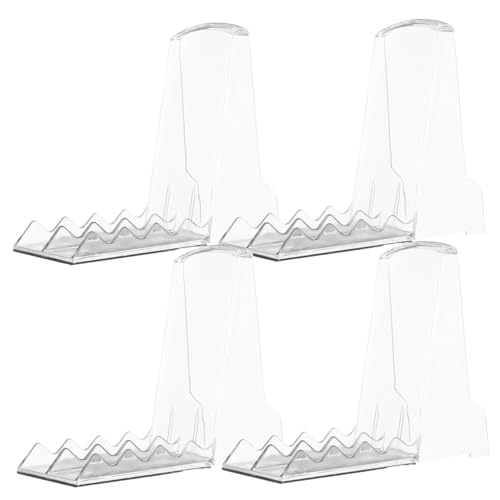 JUMPLAWN 4Stücke Magnetische Kunststoff Display Staffelei Transparenter Halter für Snacks Fall Regalträger für Supermärkte und Ladendisplays Platzsparend und Langlebig von JUMPLAWN