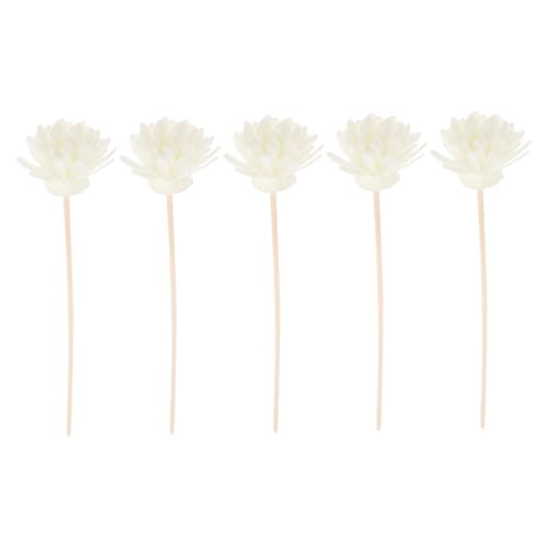 JUMPLAWN Diffusor-Stick-Set 5-teilig Weißer Chrysanthemen-duft Rattan-Sticks Diffusor Für Zuhause von JUMPLAWN