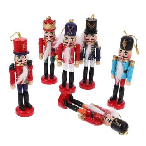 JUMPLAWN 6stücke Teiliges Weihnachtsdeko Holz Nutcracker Bunte Hängende Weihnachtsbaumdekoration Festliche Figuren Für Weihnachten Und Neujahr Für Heim Und Büro JUMPLAWN 6stücke Teiliges Weihnachtsdeko Holz Nutcracker Bunte Hängende Weihnachtsbaumdekoration Festliche Figuren Für Weihnachten Und Neujahr Für Heim Und Büro von JUMPLAWN