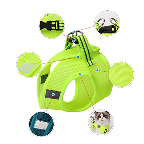 JUMPLAWN Atmungsaktives Katzengeschirr Brustgeschirr Katzenweste Leichtes Langlebiges Katzenleine Zubehör Xs Fruchtgrün Sicheres Brustgeschirr für Kleine Katzen JUMPLAWN Atmungsaktives Katzengeschirr Brustgeschirr Katzenweste Leichtes Langlebiges Katzenleine Zubehör Xs Fruchtgrün Sicheres Brustgeschirr für Kleine Katzen von JUMPLAWN