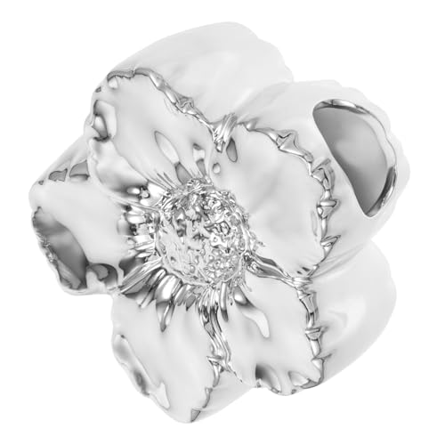 JUMPLAWN Blumenform Keramikvase Für Inneneinrichtung Blumenvase Dekorative Vase Für Tischdeko Blumenarrangement Mit Wasserfunktion Blumenvase Für Frische Und Trockene Blumen von JUMPLAWN