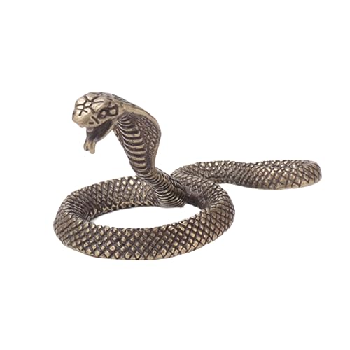 JUMPLAWN Cobra Figur Retro Schlangendekoration für Tisch Büro Langlebige Desktop Verzierung aus Hochwertigem Material für Wohnzimmer Moderne Räume von JUMPLAWN