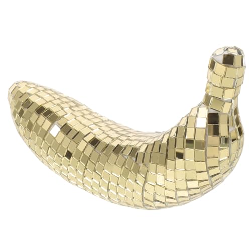 JUMPLAWN Disco Bananenfigur Spiegel Dekoration für Partys Künstliche Frucht Statue Stilvolle Tischdeko für Zuhause Büro von JUMPLAWN