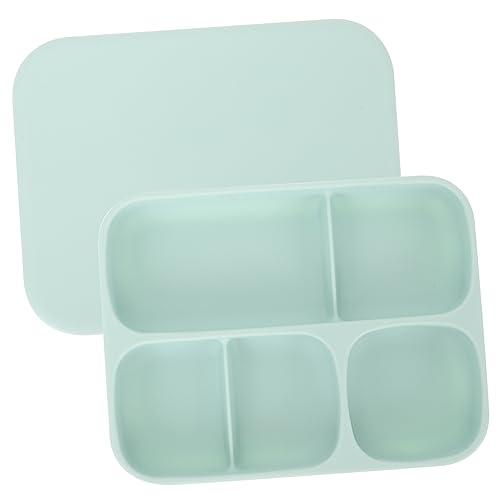 JUMPLAWN Geteilte Platte für Selbstfütterung Lebensmittelschale mit Deckel für Kleinkinder und Junge Mädchen und Langlebiges Design Leicht zu Reinigen von JUMPLAWN