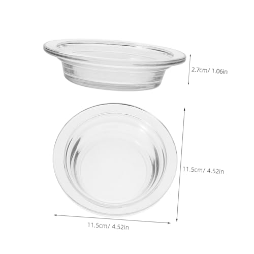 JUMPLAWN Glas Aromatherapie Ersatzschale Transparent Aromalampe Wachswärmer Tablett Glasplatte Duftöl Wärmeschale Pflegeleicht Robust für Zuhause von JUMPLAWN