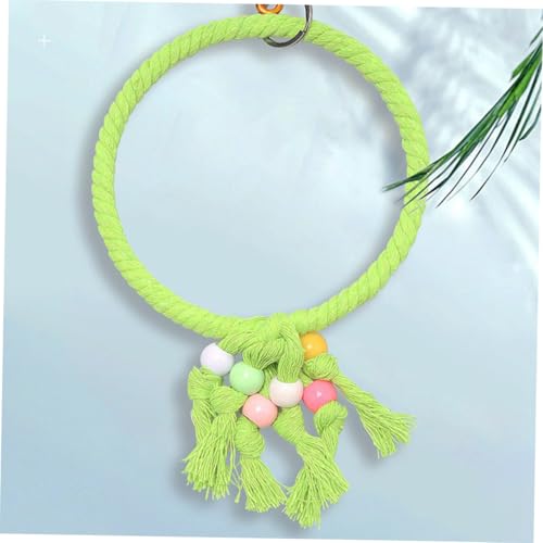 JUMPLAWN Großes Grünes Vogelspielzeug aus Langlebigem Baumwollseil Stabile Hängeschaukel und Sitzstange für Wellensittiche Papageien Balance und Kletterspielzeug zur Beschäftigung und JUMPLAWN Großes Grünes Vogelspielzeug aus Langlebigem Baumwollseil Stabile Hängeschaukel und Sitzstange für Wellensittiche Papageien Balance und Kletterspielzeug zur Beschäftigung und von JUMPLAWN