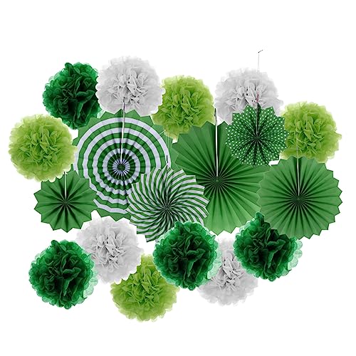 JUMPLAWN Hängende Papierfächer Set Dekorative Blumen für Partys Festivals und Hochzeiten Leicht und Platzsparend für Festlichkeiten und Themenpartys von JUMPLAWN