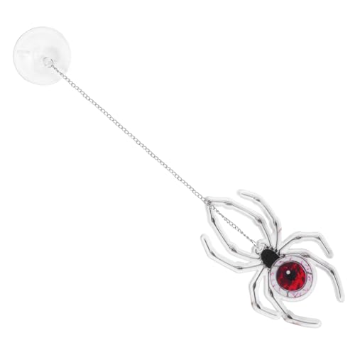 JUMPLAWN Halloween Spider Wanddekoration Gruselige Fenster und Gartenhänger für Halloweenfeiern Wiederverwendbare Installierende mit Saugnapf von JUMPLAWN