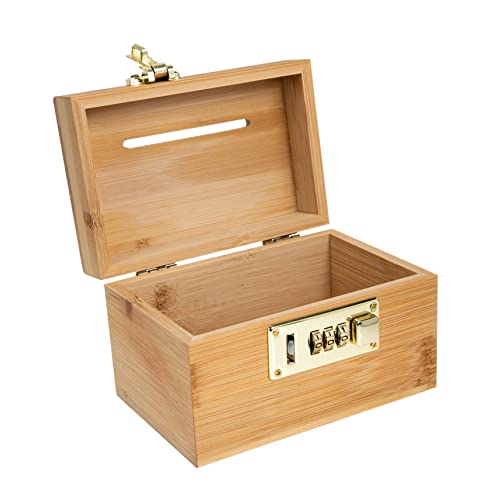 JUMPLAWN Haltbare Holzspeicherbox für Münzen Retro Holzkiste mit Schloss für und Aufbewahrung von Schätzen Kompakt und Tragbar aus Hochwertigem Holz Gefertigt JUMPLAWN Haltbare Holzspeicherbox für Münzen Retro Holzkiste mit Schloss für und Aufbewahrung von Schätzen Kompakt und Tragbar aus Hochwertigem Holz Gefertigt von JUMPLAWN