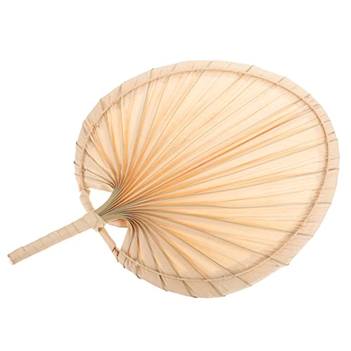 JUMPLAWN Handgefertigter Vintage Fächer aus Palmblatt Sommerlicher Handgewebter Chinesischer Stil für Partys Hochzeiten und Dekoration von JUMPLAWN