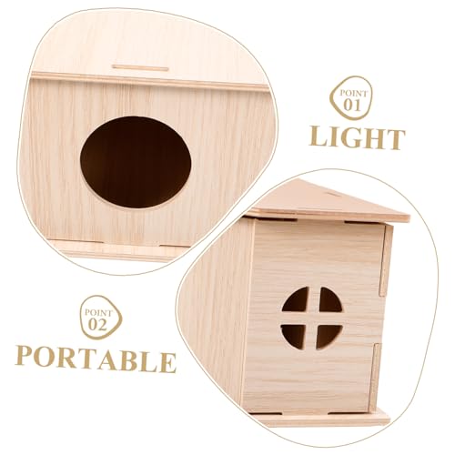 JUMPLAWN Holzhaus für Hamster und Eichhörnchen Dreieckiges Häuschen aus Massivem Holz Robustes Versteck und Schlafplatz Geeignet für Kleintierkäfige Langlebiges Spiel Ruhehaus JUMPLAWN Holzhaus für Hamster und Eichhörnchen Dreieckiges Häuschen aus Massivem Holz Robustes Versteck und Schlafplatz Geeignet für Kleintierkäfige Langlebiges Spiel Ruhehaus von JUMPLAWN