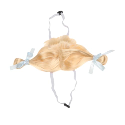 JUMPLAWN Hundeperücke Hellblond Haustier Kopfschmuck Lustige Zopf perücke Kostüm Zubehör für Welpen und Katzen Langlebiges Material für Bilder und Partys JUMPLAWN Hundeperücke Hellblond Haustier Kopfschmuck Lustige Zopf perücke Kostüm Zubehör für Welpen und Katzen Langlebiges Material für Bilder und Partys von JUMPLAWN