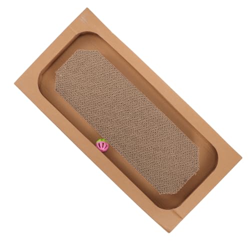 JUMPLAWN Katzenkratzbrett aus Pappe Multifunktionales Verschleißfestes Kratzspielzeug mit Glockenbällen Interaktives Kratzbrett für Katzen als Spiel und Ruheplatz JUMPLAWN Katzenkratzbrett aus Pappe Multifunktionales Verschleißfestes Kratzspielzeug mit Glockenbällen Interaktives Kratzbrett für Katzen als Spiel und Ruheplatz von JUMPLAWN