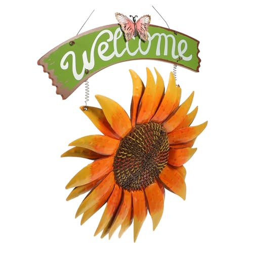 JUMPLAWN Metall wanddeko Sonnenblume mit Willkommensschild Künstlerisches Wandornament für Wohnzimmer Garten Büro Einfache Montage Pastorales Design Vielseitige Wanddekoration JUMPLAWN Metall wanddeko Sonnenblume mit Willkommensschild Künstlerisches Wandornament für Wohnzimmer Garten Büro Einfache Montage Pastorales Design Vielseitige Wanddekoration von JUMPLAWN