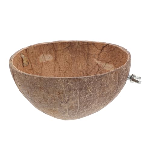 JUMPLAWN Natürliches Kokosnussschalen Vogelnest mit Bequemem Schlafplatz Leichter Tragbarer Nistkasten für Wellensittiche Papageien und Tauben Vielseitiges Haustierhaus für Zucht und Ruhe von JUMPLAWN