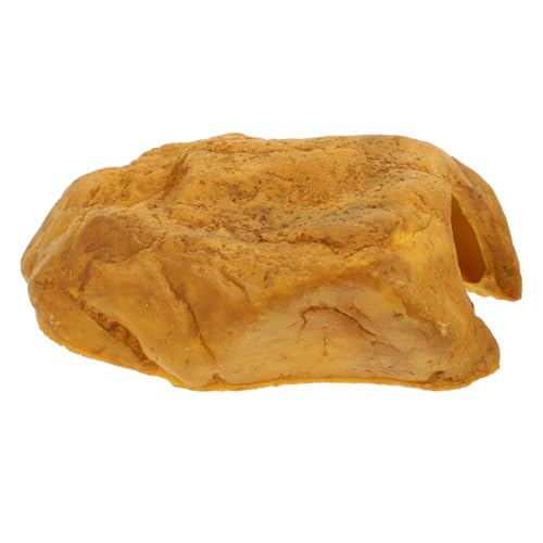 JUMPLAWN Reptilien Versteck Höhle aus Resin Robuste Schildkröten Sonnenplattform und Rampe Natürlich Gestaltete Terrarium Deko Langlebig und Farbbeständig für Kriechtiere und Echsen von JUMPLAWN