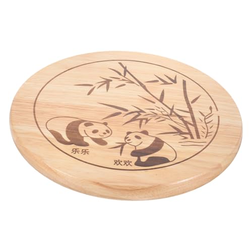JUMPLAWN Runder Hockerbezug aus Holz mit Panda Ersatzsitz für Barhocker und Restaurant Langlebig und Kratzfest für Zuhause und Gastronomie von JUMPLAWN