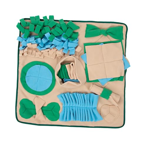 JUMPLAWN Schnüffelmatte für Hunde Geometrisches Design Kreative Futtermatte zum Langsamen Fressen Leicht Tragbar Stressabbauend Fördert Instinktives Suchverhalten für Welpen und Katzen von JUMPLAWN