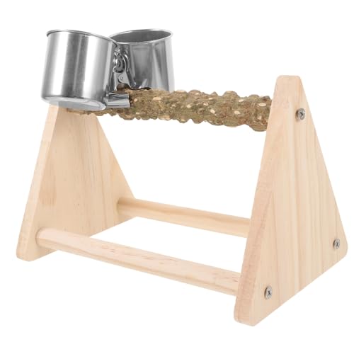 JUMPLAWN Stabiler Papageien Holz Barsch Stand mit Natürlichem Vogel Futterbecher Rauer Standplattform für Fußübung Langlebiger Vogel Trainingsständer für Wellensittiche und Kleine JUMPLAWN Stabiler Papageien Holz Barsch Stand mit Natürlichem Vogel Futterbecher Rauer Standplattform für Fußübung Langlebiger Vogel Trainingsständer für Wellensittiche und Kleine von JUMPLAWN