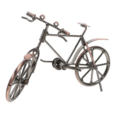 JUMPLAWN Vintage Fahrrad Metall Desktop Ornament Simuliert Fahrrad Modell Eisen Dekoration Miniatur Figur Skulptur Retro Zimmer Schreibtisch Wohnzimmer von JUMPLAWN