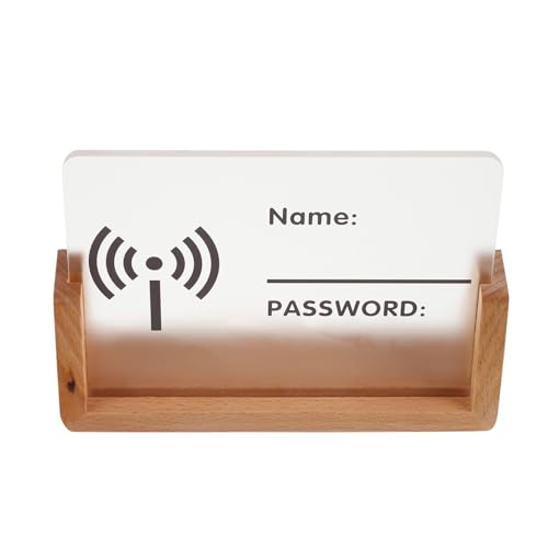 JUMPLAWN Wifi Passwort Schild aus Transparentem Material mit Stabilem Buchenholzständer Freistehend für Gästezimmer Büro und Stilvolle Heimdekoration Klare Anzeige für Einfache Verbindung JUMPLAWN Wifi Passwort Schild aus Transparentem Material mit Stabilem Buchenholzständer Freistehend für Gästezimmer Büro und Stilvolle Heimdekoration Klare Anzeige für Einfache Verbindung von JUMPLAWN