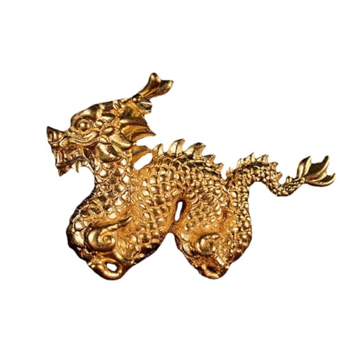 JUMPLAWN Zodiac Drache Statue aus Messing Desktop Dekoration für und Büro Chinesisches Neujahr Feng Shui Ornament für Reichtum und Glück Deko von JUMPLAWN