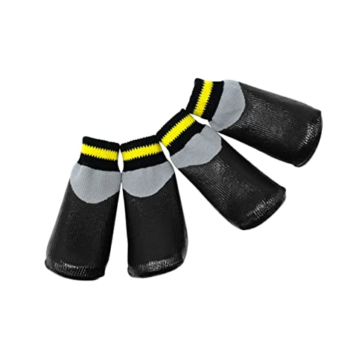 JUMPLAWN Winterschuhe Für Hunde wasserdichte Stiefelettensocken Anti-rutsch-Schuhe Gummisocken Regenstiefel Schützen Empfindliche Ballen Halten Pfoten Warm Und Sicher Bei Regen Oder Schnee von JUMPLAWN