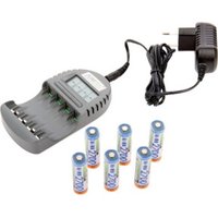 JUMTEC Ladegerät Set 2 mit 6 Mignon NimH-Akkus von JUMTEC