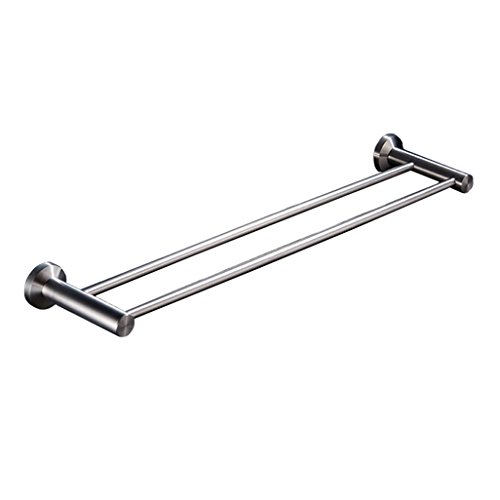 Doppelte Handtuchstange Wandmontierte 304 Edelstahl Handtuchhalter gebürstet Finish für Bad oder Küche (4 Größen) (größe : 80cm) von JUN-Handtuchhaken