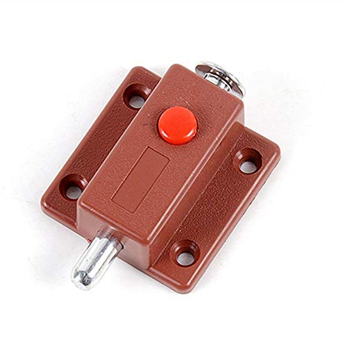 JUN-STORE Fenster Schrank Push Button Spring-Load Automatische Türriegel Riegel-Verschluss SENMIA (Color : Bronze) von JUN-STORE