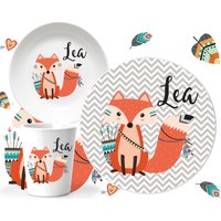 Kindergeschirr Set Melamin Personalisiert Mit Namen Boho Fuchs Wald Kinderteller Mädchen Waldtiere Geschirr Junge Geschenk Zur Geburt Taufe Kindergeschirr Set Melamin Personalisiert Mit Namen Boho Fuchs Wald Kinderteller Mädchen Waldtiere Geschirr Junge Geschenk Zur Geburt Taufe von JUNALOO