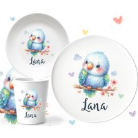 Kindergeschirr Set Vogel Personalisiert Mit Namen Papagei Kinderteller Melamin Geschirr Kinder Geschenk Zur Geburt Geburtstag Waldtiere Kindergeschirr Set Vogel Personalisiert Mit Namen Papagei Kinderteller Melamin Geschirr Kinder Geschenk Zur Geburt Geburtstag Waldtiere von JUNALOO