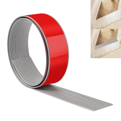JUNART 100cm×4cm Bodenübergangsstreifen, Selbstklebende PVC-Bodenabdeckungsstreifen, Bodentür-Trennstreifen zum Verbinden von Bodenlücken, Teppich, Fliesen(Neue Graue Holzmaserung) von JUNART