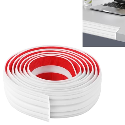JUNART Tischkantenschutz, 2cm×200cm, Weicher Antikollisionsstreifen, Kanteneckenschutz, Geeignet für Möbel, Kindersicherheit, Wandecke, Fenster(Weiß) von JUNART