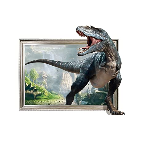 Dinosaurier Motive 3D Wandtattoos, 3D Wandsticker Kinderzimmer Dinosaurier Wandtattoo, für Kinder Schlafzimmer Jungen Mädchen (WL005) von JUNBAOYYDS