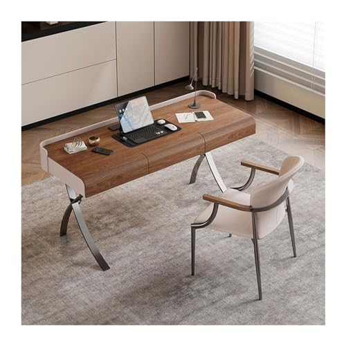 Computertisch Massivholz Licht Luxus Moderne Einfache Pc Tisch Desktop Home-Office Schreibtisch Schlafzimmer Studie Zimmer Schreiben Studie Tisch Schreibtisch Schreibtisch für Homeoffice(Bruin,160x60x von JUNCHENG1008