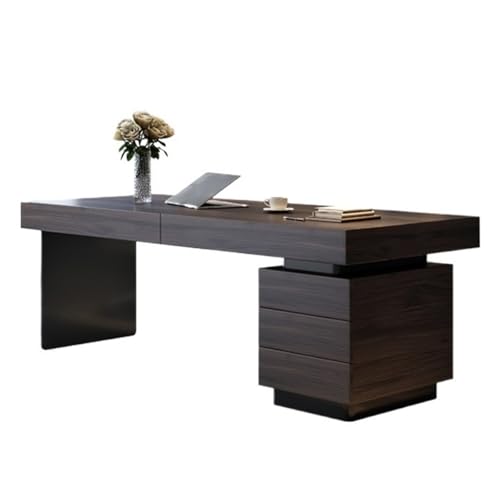 JUNCHENG1008 Computertisch Büroschreibtisch mit Schublade, moderner Schreibtisch aus Holz Ladesteckdosen Schreibtisch für Homeoffice(L) von JUNCHENG1008