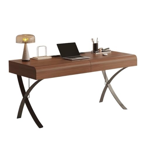 JUNCHENG1008 Computertisch Chefschreibtisch, moderner Massivholzschreibtisch mit Schubladen und Ladesteckdosen, X-förmigen Tischbeinen, for das Home Office Schreibtisch für Homeoffice(S) von JUNCHENG1008