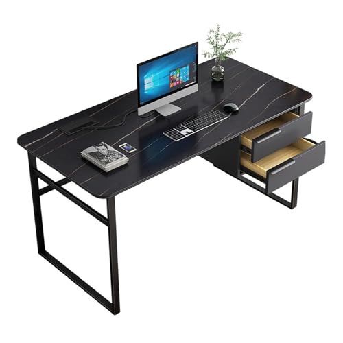 JUNCHENG1008 Computertisch Computer-Schreibtisch-Arbeitsplatz, Home Office, modernes Rock-Schreibbrett mit Schubladen Schreibtisch für Homeoffice von JUNCHENG1008