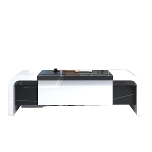 JUNCHENG1008 Computertisch Lack Büromöbel Boss Schreibtisch Einfacher moderner Präsident Lobby Schreibtisch Weiß Supervisor Manager Schreibtisch Schreibtisch für Homeoffice(240 * 80 * 75cm) von JUNCHENG1008