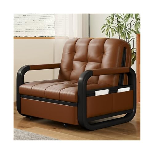 JUNCHENG1008 Klappbares Schlafsofa Ausziehbares Einzelbett mit kokosnussbraunem Kissen und klappbarem Sofa(Groß) von JUNCHENG1008