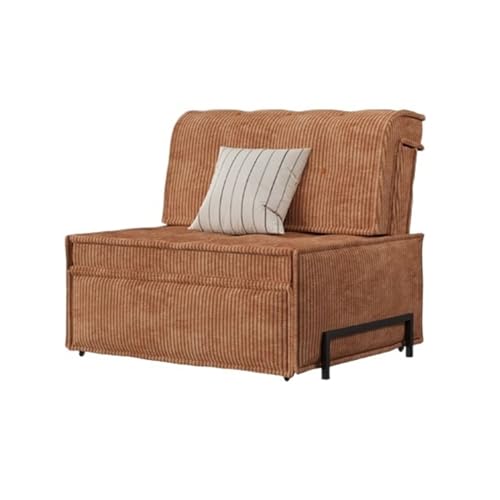 JUNCHENG1008 Klappbares Schlafsofa Schlafsesselbett, umwandelbar, Sofa mit Verstellbarer Rückenlehne, geeignet for kleine Wohnungen, Wohnzimmer, Schlafzimmer, Flure(Bruin) von JUNCHENG1008
