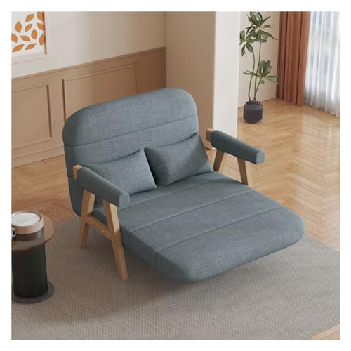 JUNCHENG1008 Klappbares Schlafsofa Schlafsofa, mit Armlehne, modernes Verstellbarer Rückenlehne, umwandelbare Sofas for Wohnzimmer, Büros, kleine Räume, Wohnungen(Dark Grey,100cm) von JUNCHENG1008
