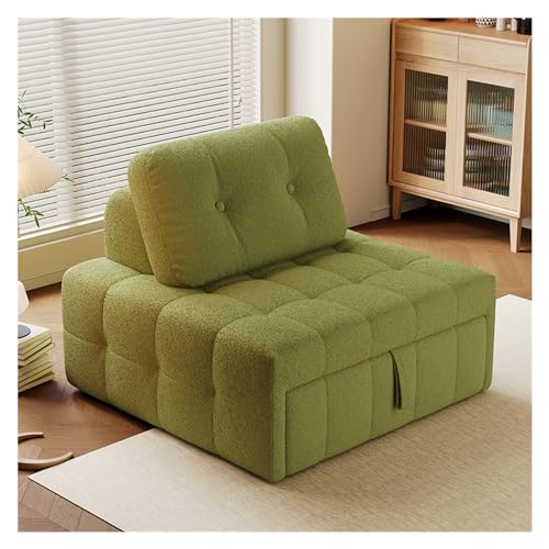 JUNCHENG1008 Klappbares Schlafsofa Umwandelbares Klappschlafsofa – Schlafsessel mit Kissen, Schlafsesselbett for Wohnzimmer/Wohnheim/Gästenutzung/Heimbüro/Wohnung, Einzelbettgröße(Green,100cm) von JUNCHENG1008