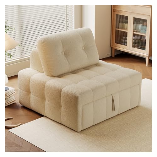 JUNCHENG1008 Klappbares Schlafsofa Umwandelbares Klappschlafsofa – Schlafsessel mit Kissen, Schlafsesselbett for Wohnzimmer/Wohnheim/Gästenutzung/Heimbüro/Wohnung, Einzelbettgröße(Light Curry,80cm) von JUNCHENG1008