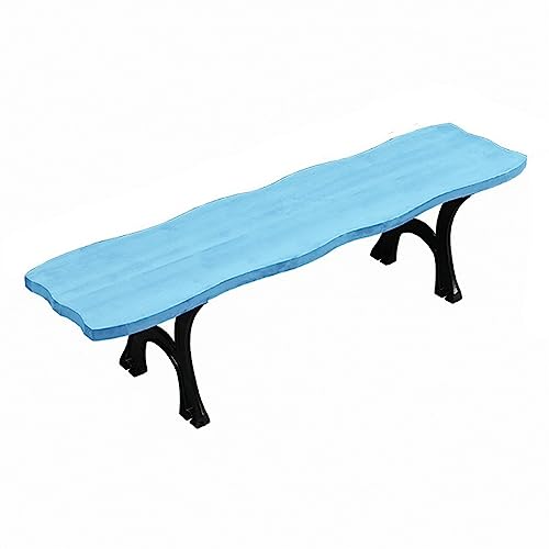 JUNCHENG1008 Outdoor Bank Outdoor-Parkstuhl, Freizeitstuhl ohne Rückenlehne, geeignet for Veranda, Balkon, Garten, Innenhof Gartenbank(Blue,150x39x43cm) von JUNCHENG1008