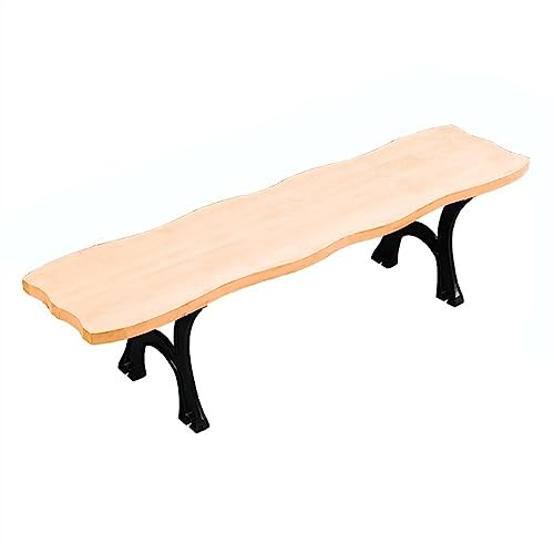 JUNCHENG1008 Outdoor Bank Outdoor-Parkstuhl, Freizeitstuhl ohne Rückenlehne, geeignet for Veranda, Balkon, Garten, Innenhof Gartenbank(Natural,120x39x43cm) von JUNCHENG1008
