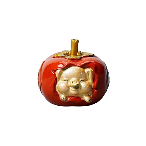 JUNCHENG1008 Schreibtischdeko All Things Go Well Kupferschwein Kupfer Persimmon Desktop Messing Eingangsbereich Ornamente Couchtisch Schreibtisch Dekorationen Handwerk Tischdekorationen von JUNCHENG1008